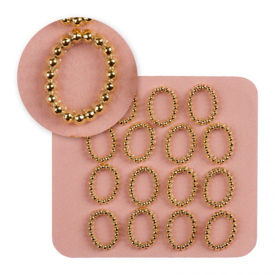 Nail Jewelry Gold Oval