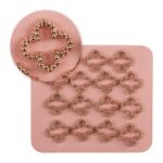 Nail Jewelry Pink Gold Cross