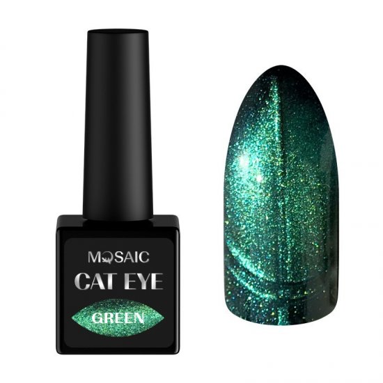 Green Cat Eye – European Standard – Nail Studio by Olga Khazova